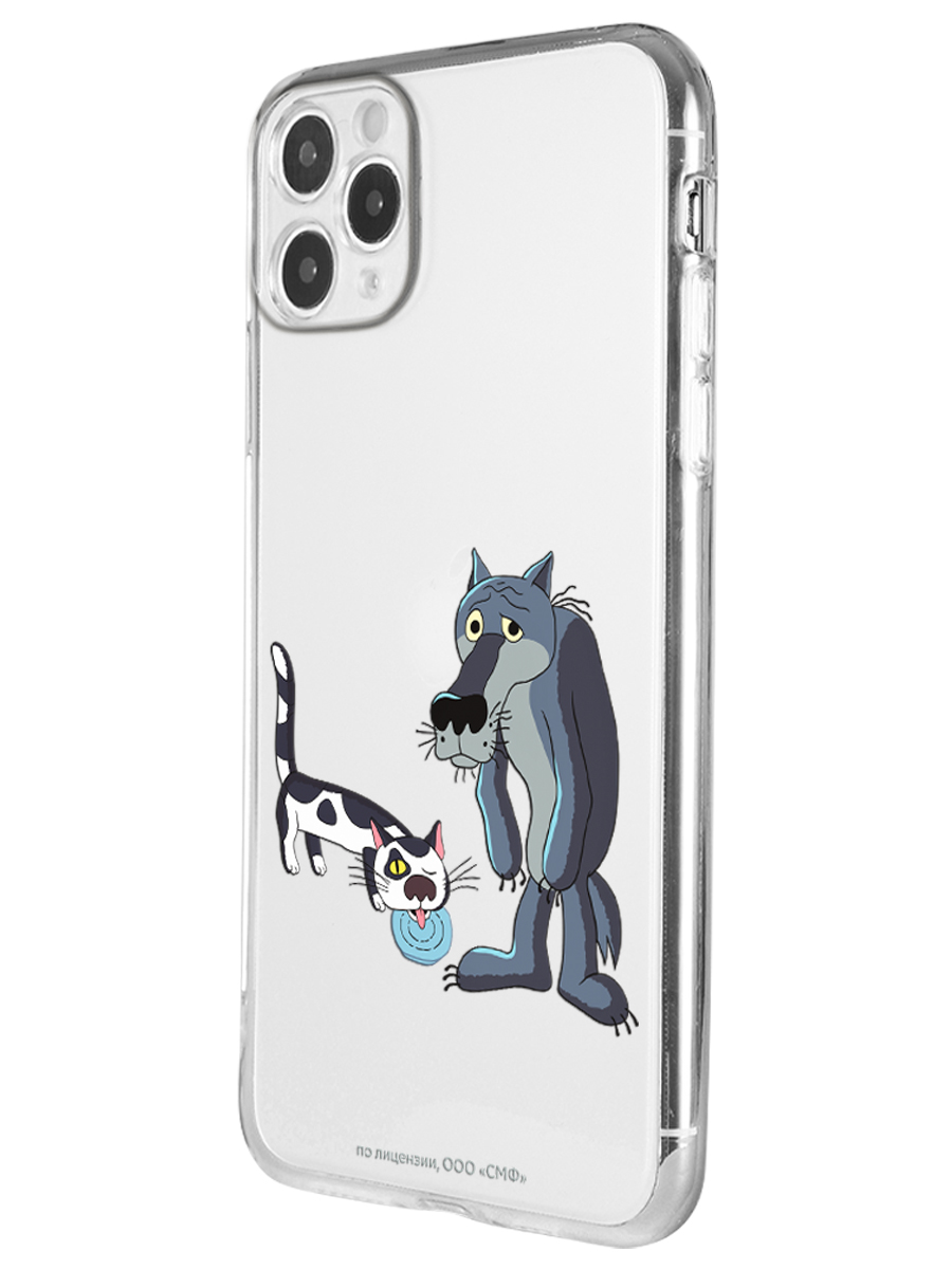 Силиконовый чехол для Apple iPhone 11 Pro Max "Жил был пес: Кот и волк"