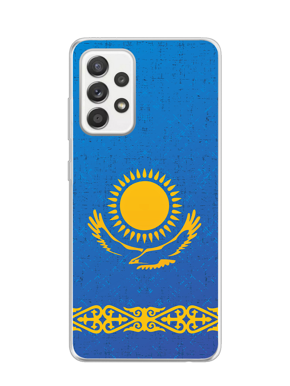 Силиконовый чехол для Samsung Galaxy A52 (4G) "Флаг Казахстана"