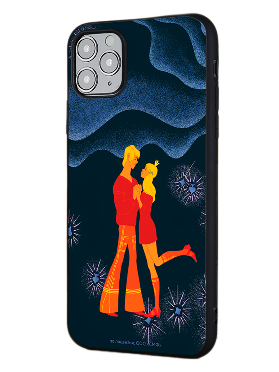 Силиконовый чехол для Apple iPhone 11 Pro Max "Бременские Музыканты: Трубадур и Принцесса"