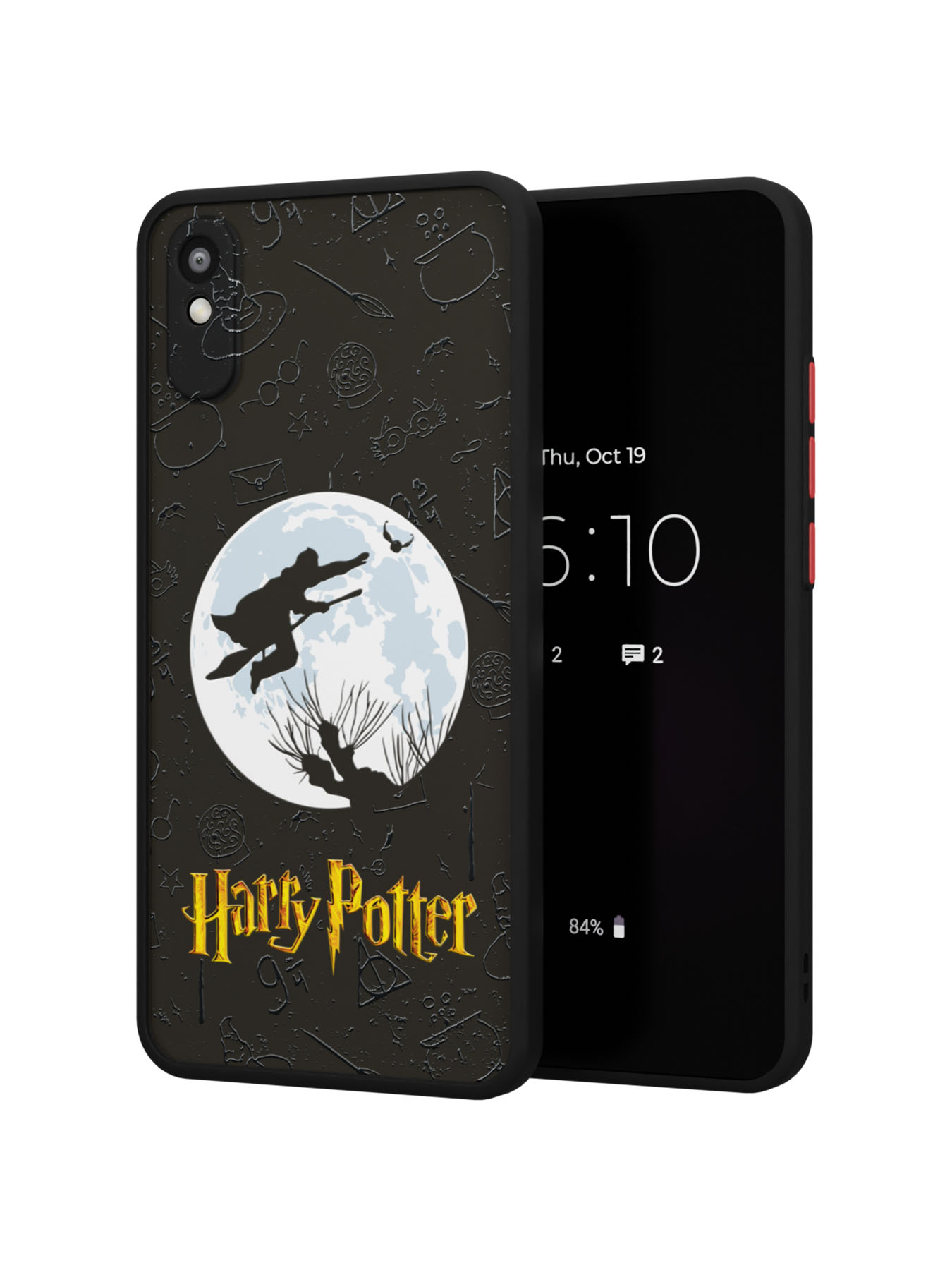 Противоударный чехол для Xiaomi Redmi 9A "NOVEL: Гарри Поттер. На фоне Луны"