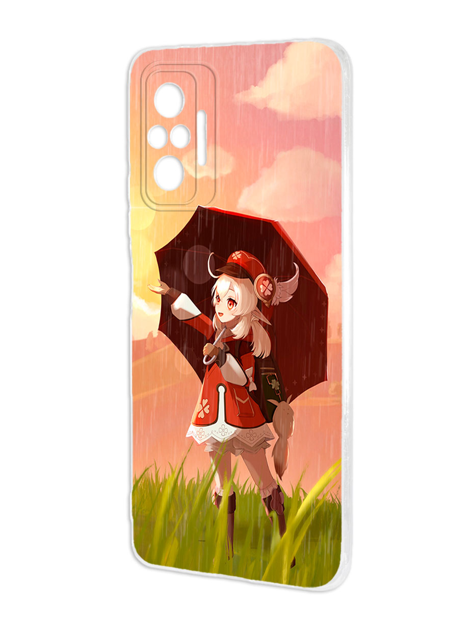 Силиконовый чехол для Xiaomi Redmi Note 10 Pro "Genshin Impact: Кли под дождем"