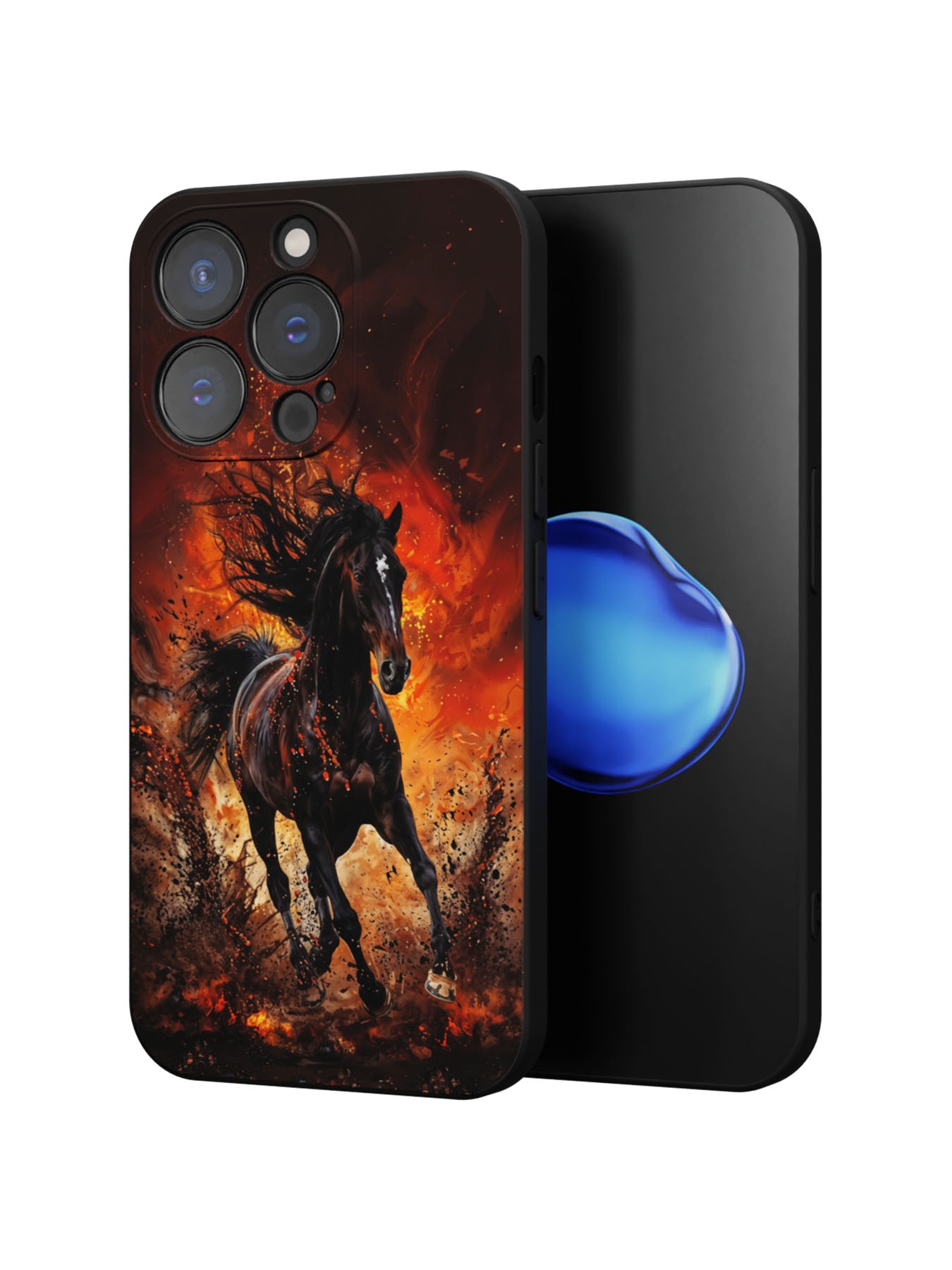 Силиконовый чехол для Apple iPhone 13 Pro "Лошадь"