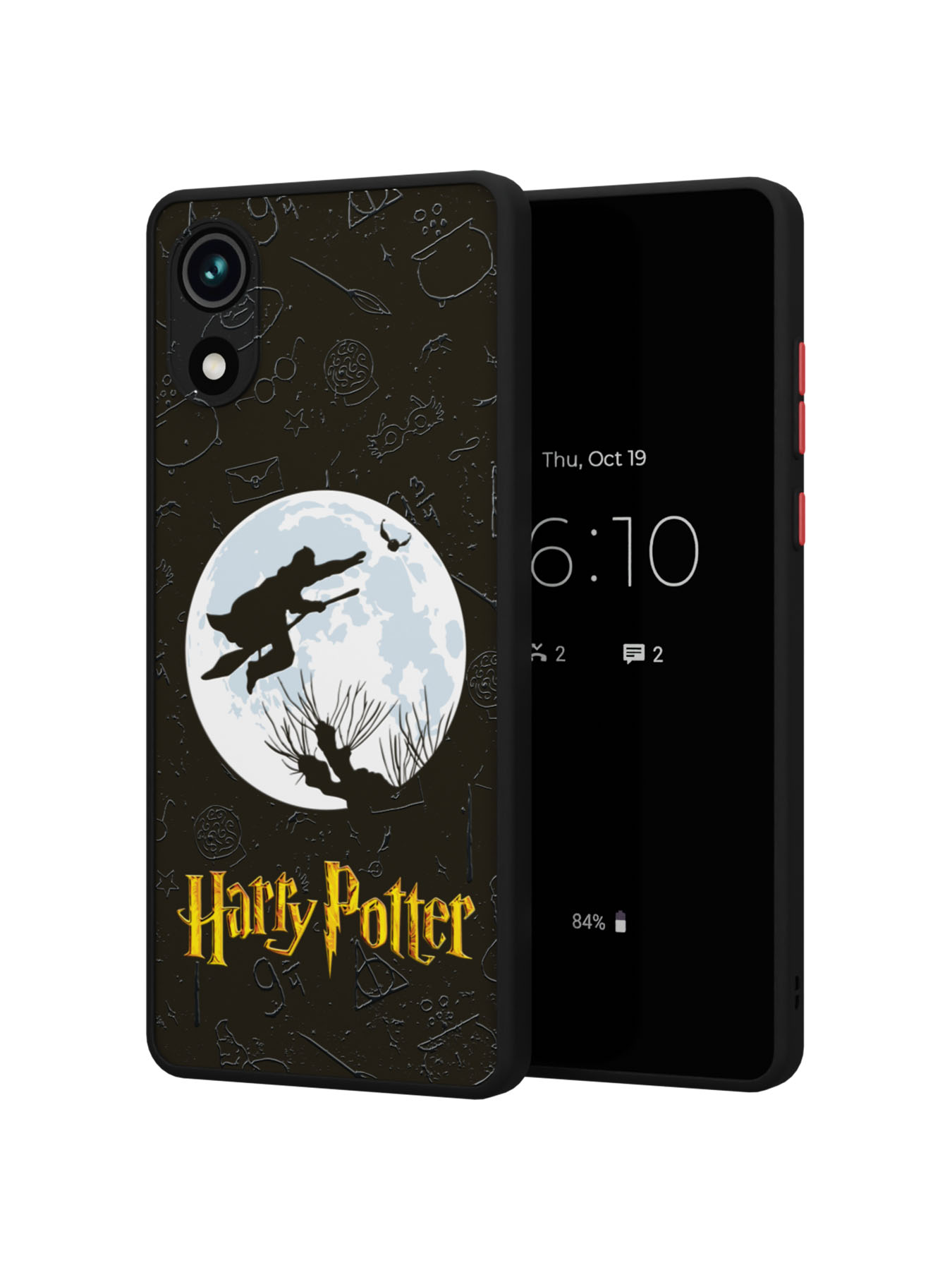 Противоударный чехол для Samsung Galaxy A03 Core "NOVEL: Гарри Поттер. На фоне Луны"