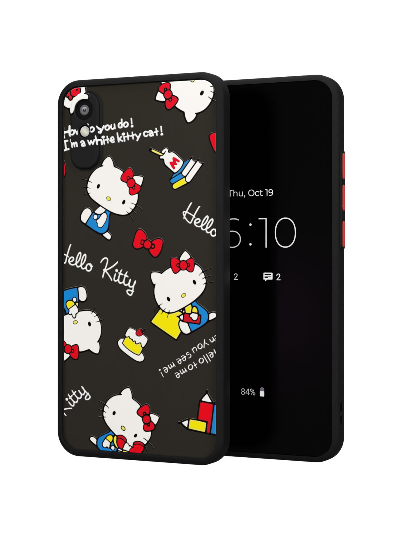 Противоударный чехол для Xiaomi Redmi 9A "NOVEL: Хеллоу Китти торт"
