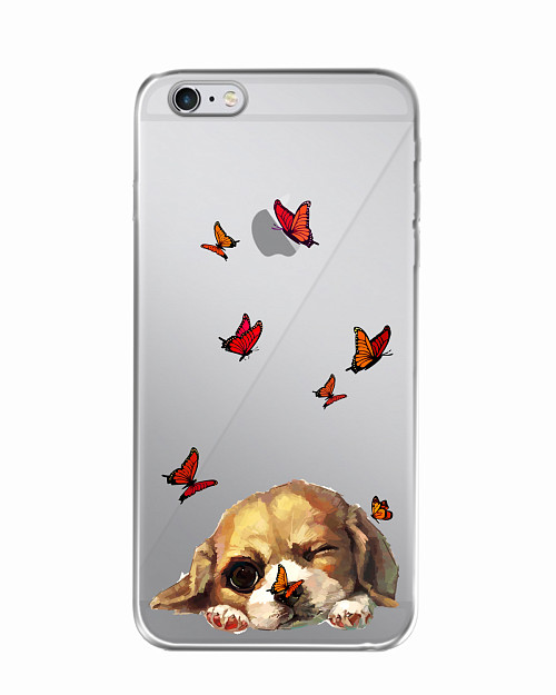 Силиконовый чехол для Apple iPhone 6 Plus Милый щенок