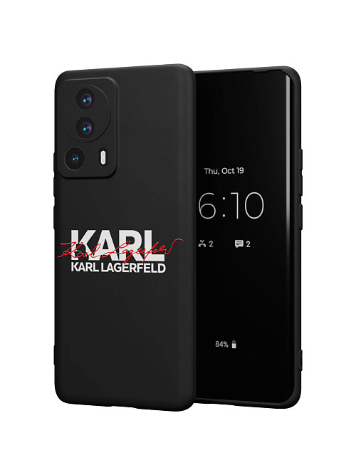 Силиконовый чехол для Xiaomi 13 Lite "NOVEL: Lagerfeld V.2"