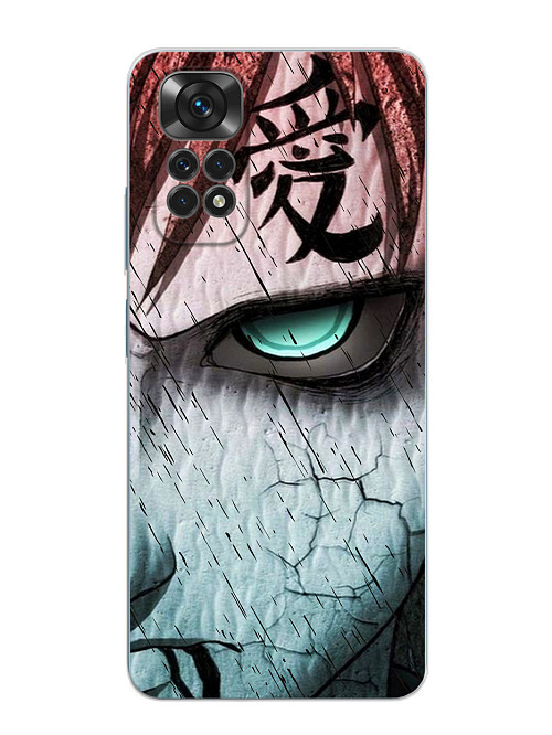 Силиконовый чехол для Xiaomi Redmi Note 11S (4G) Naruto Shippuden - Gaara grimm face