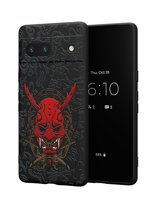 Силиконовый чехол для Google Pixel 7 "Red Oni mask"