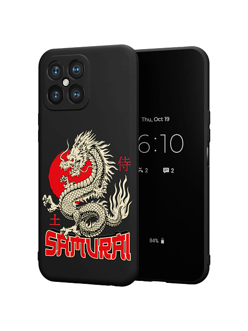 Силиконовый чехол для Honor X8 (2022) "Белый дракон"