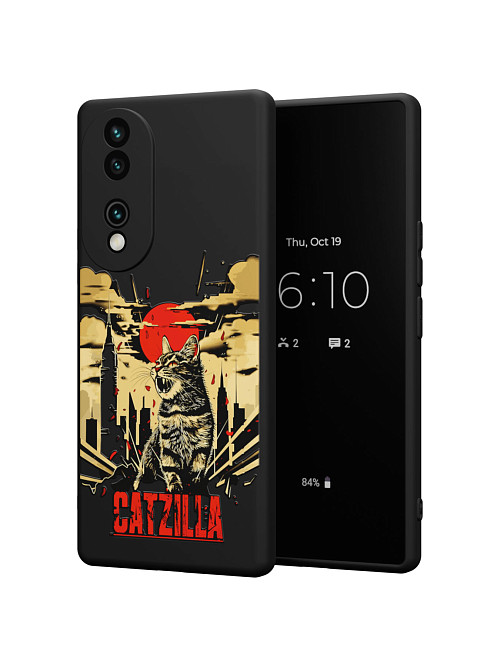 Силиконовый чехол для Honor 70 "Catzilla"