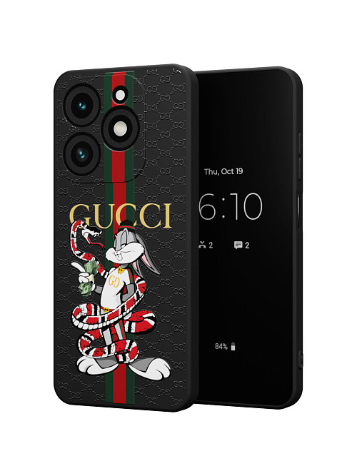 Силиконовый чехол для Tecno Spark 20 "NOVEL: Багз Банни Gucci"