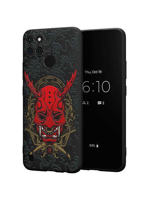 Силиконовый чехол для realme C21Y "Red Oni mask"