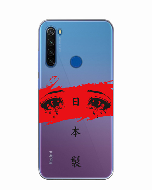 Силиконовый чехол для Xiaomi Redmi Note 8T Грустные глаза аниме