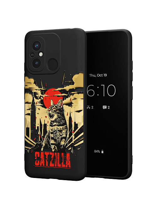 Силиконовый чехол для Poco C55 "Catzilla"