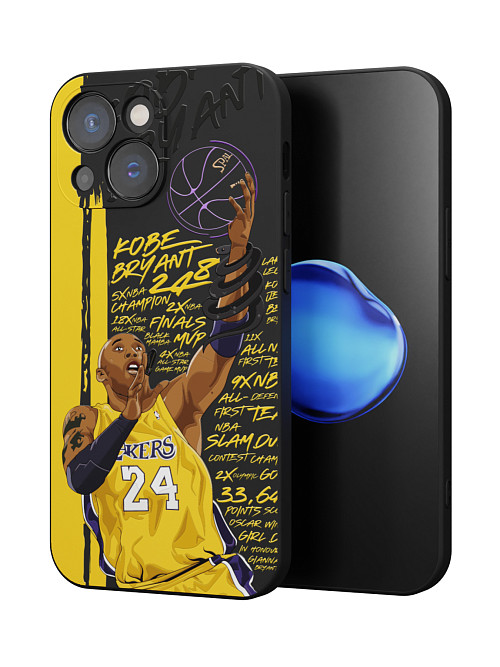 Силиконовый чехол для Apple iPhone 15 "NOVEL: Kobe Bryant"