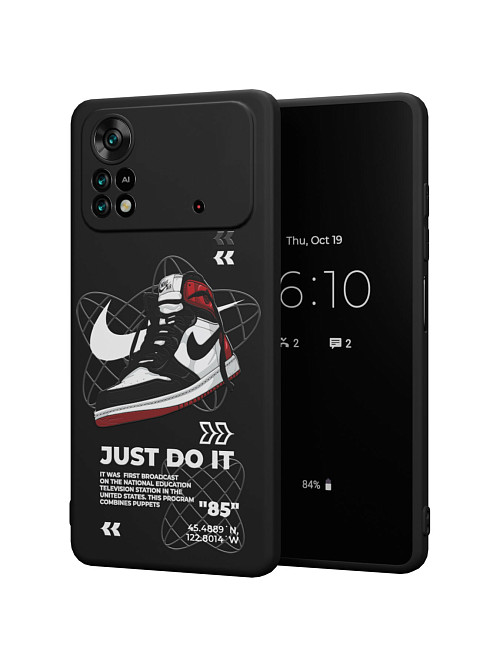 Силиконовый чехол для Poco X4 Pro (5G) "NOVEL: Just Do It"