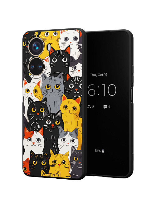 Силиконовый чехол для Huawei Nova 10 SE "Милые коты"