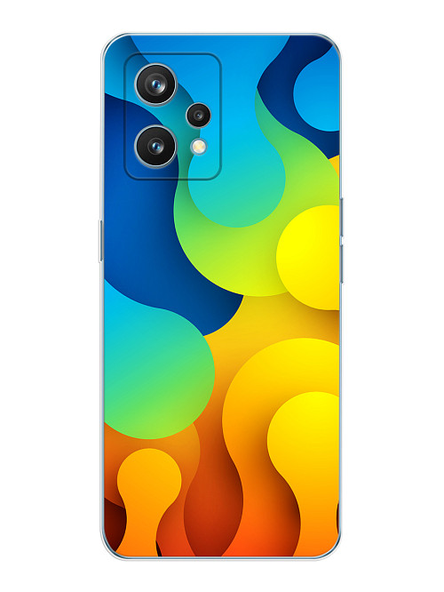 Силиконовый чехол для realme 9 Pro Яркая абстракция