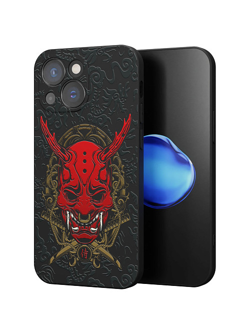 Силиконовый чехол для Apple iPhone 13 mini "Red Oni mask"