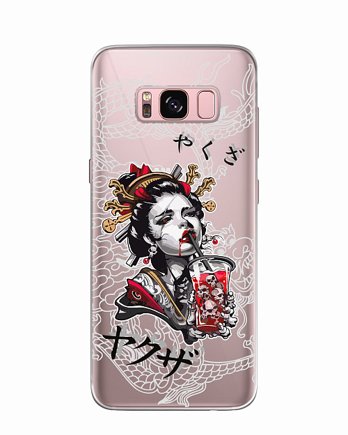 Силиконовый чехол для Samsung Galaxy S8 Geisha Bloody