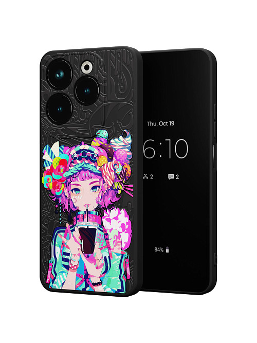 Силиконовый чехол для Infinix HOT 40/HOT 40 Pro "Lolipop girl"