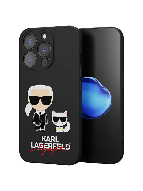 Силиконовый чехол для Apple iPhone 14 Pro "NOVEL: Lagerfeld"