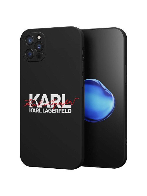 Силиконовый чехол для Apple iPhone 12 Pro Max "NOVEL: Lagerfeld V.2"