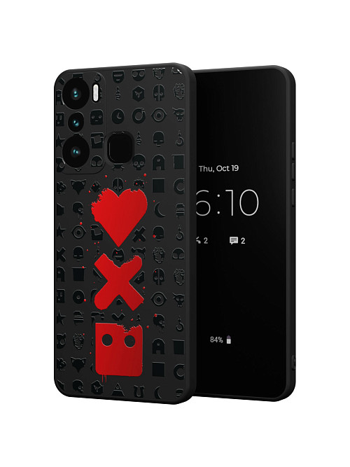 Силиконовый чехол для Infinix Hot 20i "Love Death Robots"