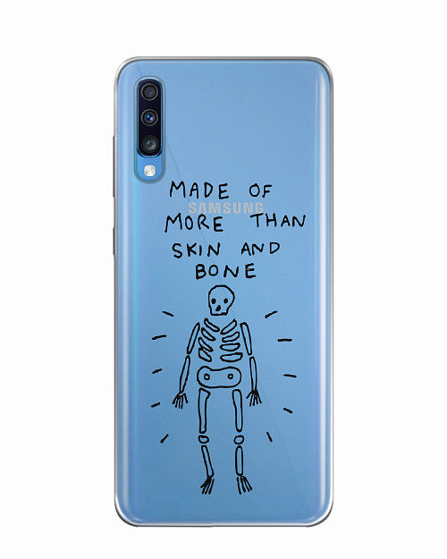 Силиконовый чехол для Samsung A70 Скелет