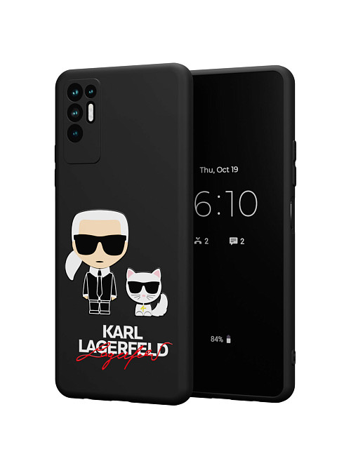 Силиконовый чехол для Tecno Pova 2 "NOVEL: Lagerfeld"