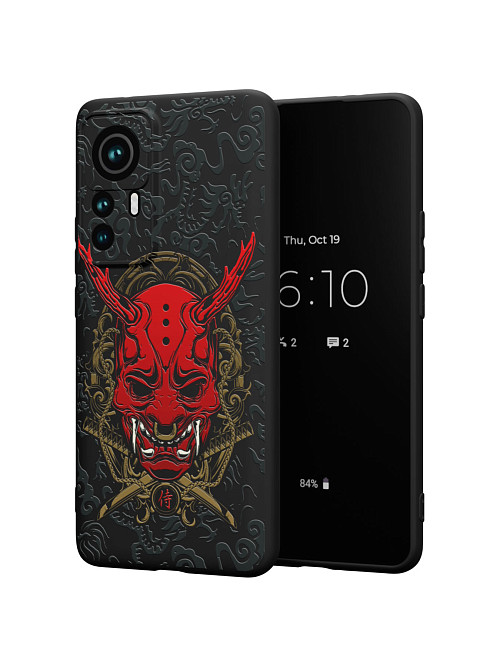 Силиконовый чехол для Xiaomi 12T Pro "Red Oni mask"