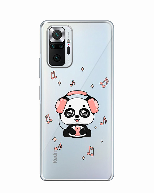 Силиконовый чехол для Xiaomi Redmi Note 10 Pro "Музыкальная панда"