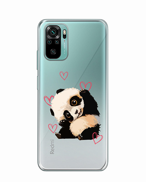 Силиконовый чехол для Xiaomi Redmi Note 10S "Милая панда"