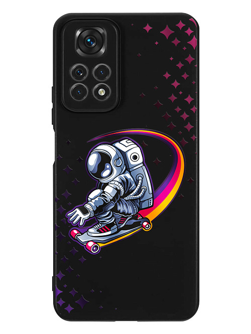 Силиконовый чехол для Xiaomi Redmi Note 11S (4G) Космонавт на скейте