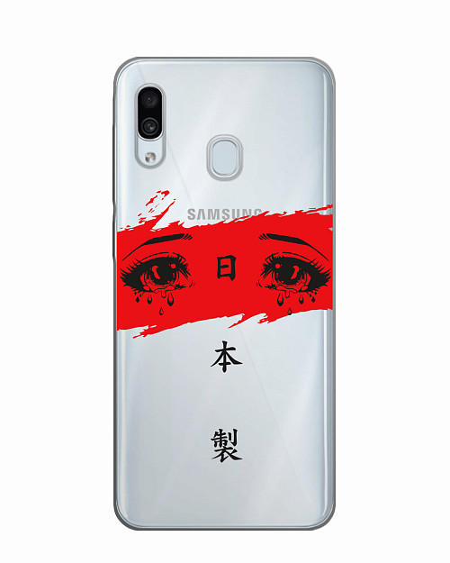 Силиконовый чехол для Samsung Galaxy A30 Грустные глаза аниме