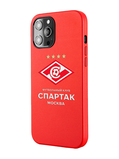 Кожаный чехол для Apple iPhone 12 Pro Max "Футбольная команда Спартак"
