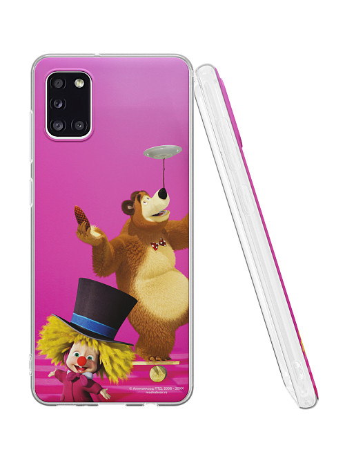 Силиконовый чехол для Samsung Galaxy A31 "Маша и медведь: Цирк"