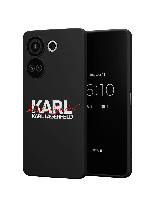 Силиконовый чехол для Tecno Camon 20 "NOVEL: Lagerfeld V.2"