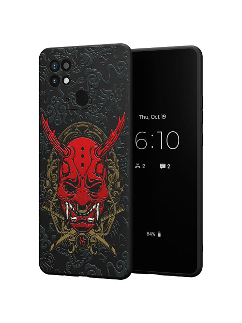 Силиконовый чехол для Xiaomi Poco C40 "Red Oni mask"