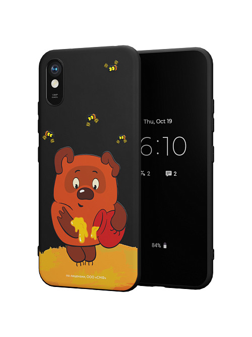 Силиконовый чехол для Xiaomi Redmi 9A "Винни-Пух: Медвежонок и мед"