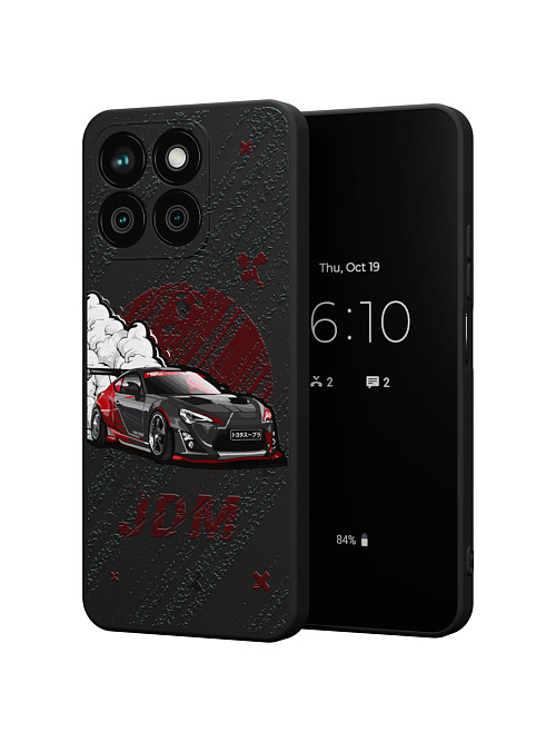 Силиконовый чехол для Honor X8b "JDM чёрная машина"