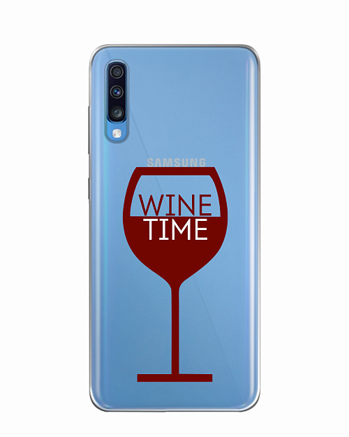 Силиконовый чехол для Samsung Galaxy A70 Wine time