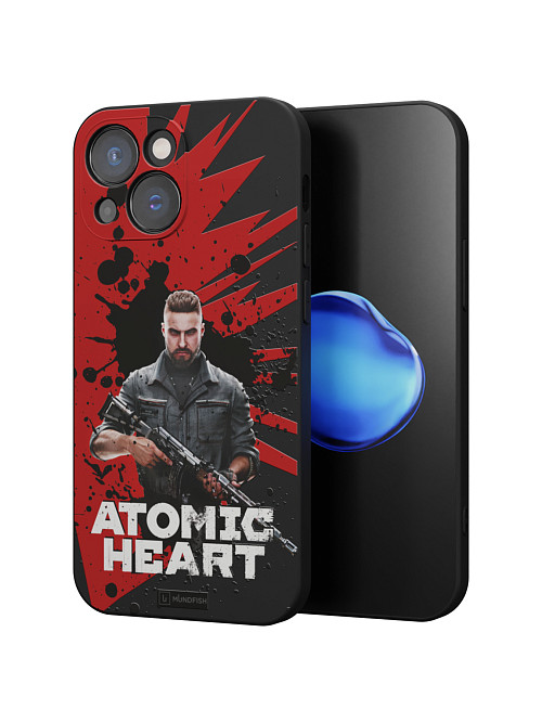 Силиконовый чехол для Apple iPhone 14 "Atomic Heart: Майор Нечаев"