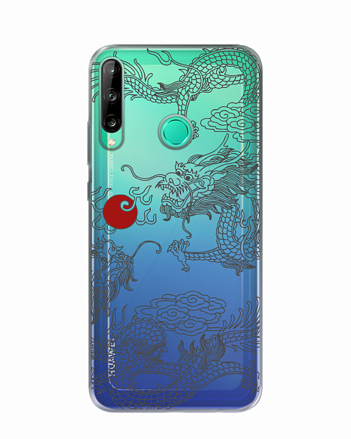 Силиконовый чехол для Huawei P40 Lite E Японский дракон