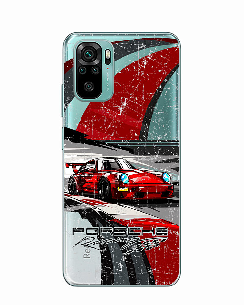 Силиконовый чехол для Xiaomi Redmi Note 10 "Porsche 911"