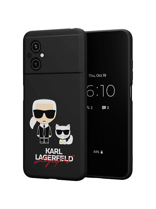 Силиконовый чехол для Poco M5 "NOVEL: Lagerfeld"