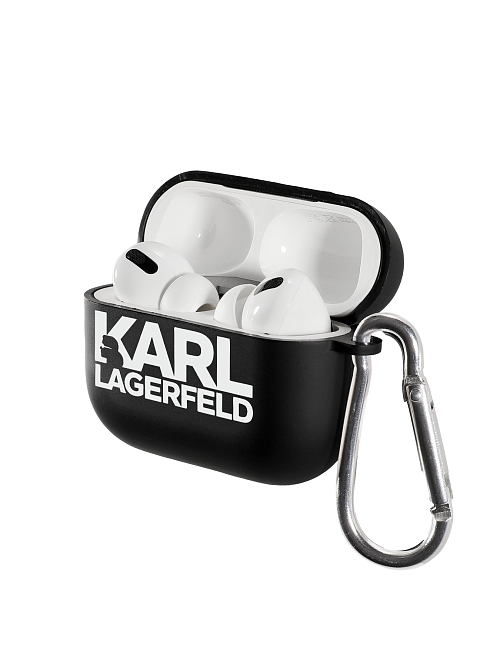 Силиконовый чехол для наушников матовый на AirPods Pro "NOVEL: Karl Lagerfeld V.2"