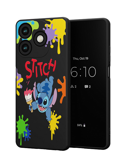 Силиконовый чехол для Tecno Spark 10c (4G) "NOVEL: Ститч paints"