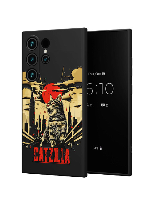 Силиконовый чехол для Samsung Galaxy S24 Ultra "Catzilla"