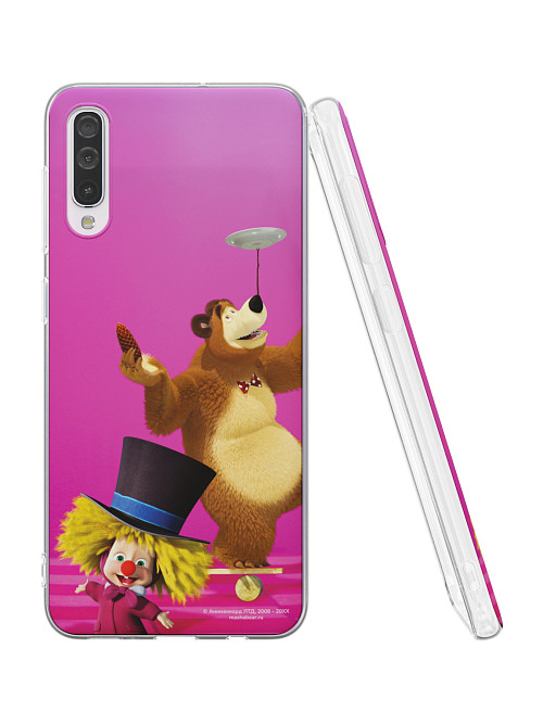 Силиконовый чехол для Samsung Galaxy A30s "Маша и медведь: Цирк"